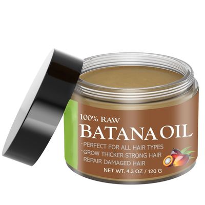 Batana Oil for Hair Growth: 100% Raw Natural Batana Oil Sourced from Honduras - Dr. Sebi Batana Oil - Prevent Hair Loss, Moisturize Scalp, Restore Dry Damanged Hair 4.3 oz