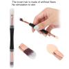 BJFSEAFN Double Ended Eye Shadow Brush with Sponge Head for Beginners Makeup Artists, Soft Artificial Fibers, Transparent Acrylic Handle, Lightweight and Portable, 2 in 1 Makeup Brush, view 2