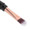 BJFSEAFN Double Ended Eye Shadow Brush with Sponge Head for Beginners Makeup Artists, Soft Artificial Fibers, Transparent Acrylic Handle, Lightweight and Portable, 2 in 1 Makeup Brush, view 4