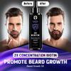 Biotin Concentration Beard Thickener & Softener - 2oz with Castor Oil, Rosemary Oil, and Vitamins - Sandalwood Scent for Men view 2