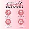 ReLux Medical Grade Disposable 3D Nonwoven Face Towels  Soft & Thick, Dual Surfaces for Sensitive Skin, Super Clean, Floral Scent  Ultra-Large 13 x 10  50 Towels/Box view 2
