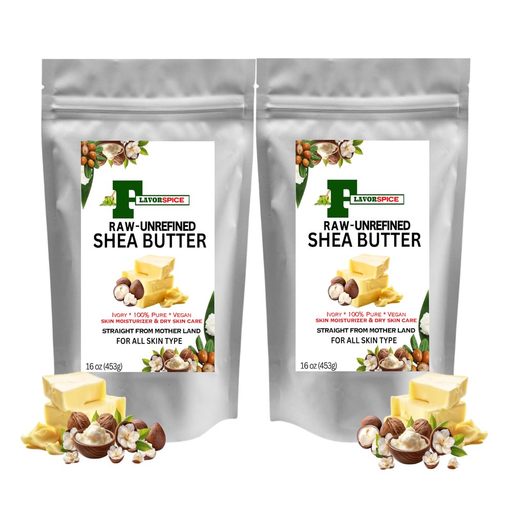 Yellow Shea Butter 1LB |100% Raw, Pure and Unrefined | For Hair, Skin Moisturizer, Face, Body and for Soap Making Base and DIY Whipped Lotion, Oil | PACK OF 2