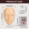 CHADWICK 5D makeup Practice Face Board, Silicone Makeup Mannequin Face, Reusable Beginner Practice Eye Makeup Face for Makeup Artist, Girl's Gift Or Professionals (golden wheat) view 2