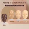 CHADWICK 5D makeup Practice Face Board, Silicone Makeup Mannequin Face, Reusable Beginner Practice Eye Makeup Face for Makeup Artist, Girl's Gift Or Professionals (golden wheat) view 3
