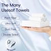 Disposable Face Towels XL,7.9" x 9.4" Large Face Towelettes Disposable,100% Viscose Fiber Extra Thick Soft Dry Wipes For Sensitive Skin,Makeup Remover,Face's Wipes,3 Travel Pack Faces Towel,30 Count view 4