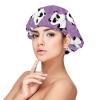 Panda Polka Dot Cute Pattern Sleeping Cap Reusable Bath Cap Shower Cap for Women Long Hair view 1