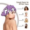 Panda Polka Dot Cute Pattern Sleeping Cap Reusable Bath Cap Shower Cap for Women Long Hair view 3