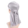Headwear Head Wrap Scarf Neck Warmer for Sports Baggy Sleep Cap Nightcap (Grey, One Size) view 2