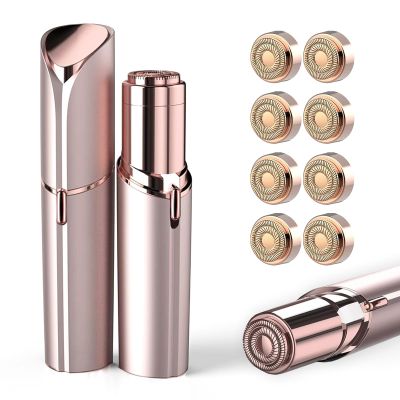 Facial Hair Remover for Women Gold Color with 8-pc Replacement Heads