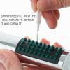 10Pcs Shower Hole Scrub Brush, Polypropylene, Nylon and Stainless Steel, White, Multifunctional, Suit for Shower Head, Phone Hole and Keyboard view 4