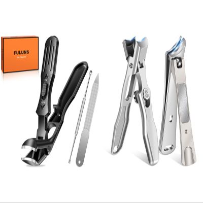 Angled Head Nail Clippers for Seniors Thick Nails,Slanted Curved Ingrown Nail Clippers for Men Heavy Duty Toe Nail Clippers for Seniors with Safety Lock Wide Jaw Opening
