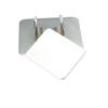 1PC Nail Art Palette Ring Stainless Steel Pallet Professional Diy Nail Art Handsfree Palette Design Paint Color Mixing Palette For Convenient Use(Rectangle) Manicure Set view 4