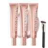 4 In 1 Foundation Liquid, Full Coverage Concealer, 4 In 1 Foundation Liquid- Hydrating, Medium Full Coverage Concealer, Foundation Liquid Makeup Full Coverage, For All Skin Types (3pcs) view 1