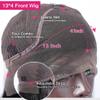 oulaer Highlight Glueless Wig Pre Plucked Honey Blonde 13x4 Straight Transparent Lace Frontal Human Hair Wigs For Women Brazilian Virgin Hair Glueless Highlight Straight Lace Wig 150% Density 20Inch view 4