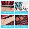Anpro All-In-One Leopord Double Folding Makeup Carry Case with Pro Teen Makeup Set, Full Starter Kit with Makeup Brushes, Lipsticks, Eyeshadow Palette, Blushes, Glitter Gel, Ideal Present for Girls view 3