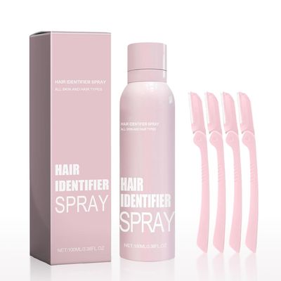 enttgo Hair Identifier Spray for Face Shaving, Skin Body Hair Identifying Spray With Razors,Moisturizing And Skin Care Set