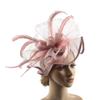 Lady Flower Headband With Hair Clip, Hat Cocktail Tea Party Headwear With Veil And Feather For Women(Navy) view 2