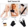 3 in 1 Self Tanning Mitts Self Tanner Mitt Applicator Kit - Tanning Glove for Self Tan Mitt, Tanning Brush for Self Tan Brush Back Tanning Applicator Kabuki Body Brush Self Tanner Back Applicator view 2