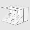 bigjvbfv Beard brush holder, Acrylic Holder Stand Shaving Brush Stand with Slots Transparent and Brush Stand Holder Multifunctional Brush Stand Bathroom Shaving Holder for Men view 1