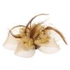 Women's Flower Feather Beads Mesh Corsage Hair Clips Bridal Hairband Hair Accessories(O) view 4