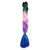 HUFFA Synthetic Ombre 24inch Glitter Jumbo Braids Extensions Sparkle Rainbow Colored Braiding Hair For Women DIY Hairstyle(H49) view 1