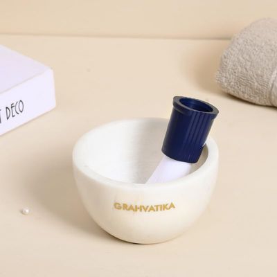 Grahvatika Marble Shaving Grooming Bowl Smooth Luxury Shaving Mug for Shave Cream Gel & Soap, Shaving Cup