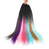 HUFFA 22 inch Senegalese Braids Twist Hair Black Ombre Blue Pink Crochet Braids Synthetic Hair Ombre Senegalese Twist Hair(#1B) view 4