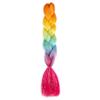 HUFFA Synthetic Ombre 24inch Glitter Jumbo Braids Extensions Sparkle Rainbow Colored Braiding Hair For Women DIY Hairstyle(H67) view 1