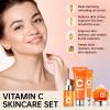 Vitamin C Skin Care Set - 4PCS Travel Skin Care Set With Facial Cleanser, Eye Cream, Serum & Face Cream - Korean Facial Skincare Set for Teen Girls and Women for Moisturizing, Anti-Aging, Anti-Wrinkle view 2