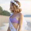 KIIFENG Elegant Floral Bridal Headband with Veil Wedding Headwear Bridal Wreath Veil for Bachelorette Party & Bridal Shower view 3