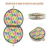 Gummy Bear Compact Folding Mirror Magnifying Mini Portable Travel Makeup Mirror Hinged Lock Mirror for Handbag Purses view 3