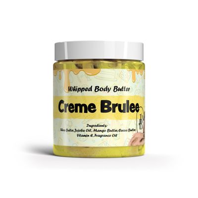 Jersey Botanical - Creme Brulee Whipped Body Butter 8oz. With Shea Butter Mango Butter Cocoa Butter Creamy Natural Smooth Long-lasting Intense Moisturizer