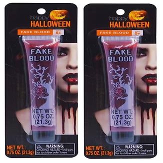 Happy Halloween Fake Blood Prop, Ages 5+, 0.75 oz (21.3g) - 2 Count