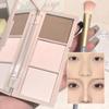 3 in 1 Contour Palette Cream to Powder Finish Lightweight Buildable Highlight & Sculpting Powder Trio for Face Definition view 4