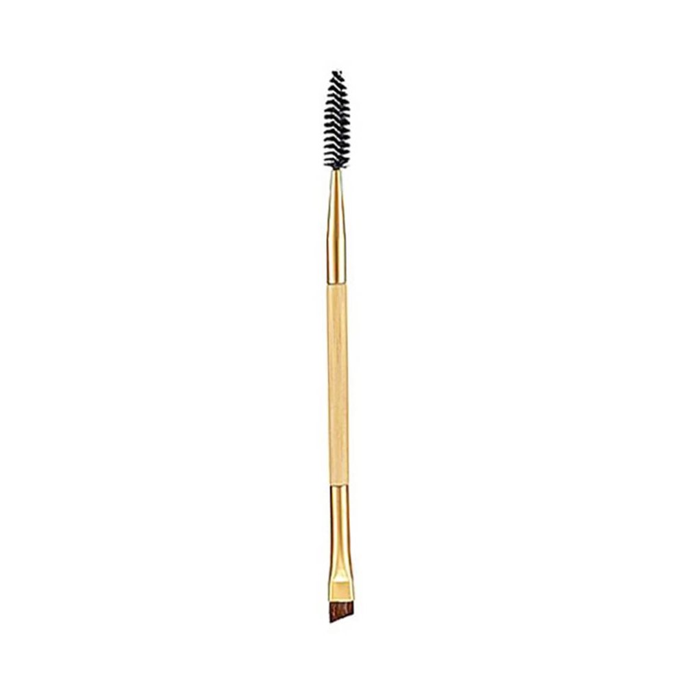 1PC Bamboo Handle Duo Eyebrow Brush Eye Brow Brush And Mascara Brush Eyebrow Comb Makeup Tools For Women Girls Eyebrow Grooming Brush