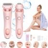 Electric Razor for Women, Rechargeable Hair Remover, Portable and Safe Lady Razor, 2 in 1 Double-Headed Waterproof Wet and Dry, Electric Bikini Trimmer for Women (Pink) view 1