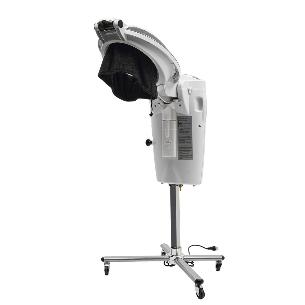 700W Ultrasonic Ozone Hair Steamer Color Oil Treatment Perming Machine Salon Spa Pro Electric Hair Steamer Multi-Functional for Hair Care Coloring Oiling (White)