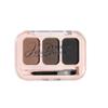 3 Color Eyebrow Powder Palette, Dark Brown Shades, Water Resistant Matte Finish, Buildable Natural Brows for Black to Dark Brown Hair view 1