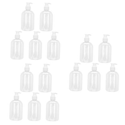 15 Pcs Body Wash Dispenser Press Pump Bottle Refillable Pump Bottle Empty Toiletry Container Sub Bottle for Shower Container Soap Dispensers Travel Liquid White Lotion/913