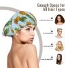 Double Layer Reversible Hair Wrap Satin Sleep Pineapple. Cap Bonnet for Braid Curly Hair Satin Bonnet Black view 3