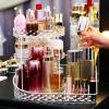 Abizarch Rotating Makeup Organizer 360 Degree Makeup Holder Large Capacity Adjustable Cosmetic Storage Stand Space Saving Makeup Display Box for Makeup Lipsticks Dresser Bedroom Bathroom view 1
