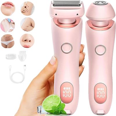 Electric Waterproof Shaver for Women, The Glide Pro Razor, The Glide Pro 3.0 Razor, Electric Razor for Women, Women's Electric RazorDry and Wet, Painless Hair Removal, Removable Cutter Head. (Pink)