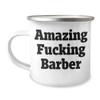 Amazing Barber Gifts - Funny Barbers Christmas Mugs - Barber Humor Gifts from Mom to Funny Barber Friend view 1