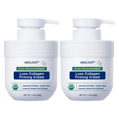 Awzlove Luxe Collagen Firming Cream,Anti-Aging Wrinkle Cream for Face and Body,Support Skins Natural Elastin & Collagen Production for All Skin Types,Vegan Skincare,Non Comedogenic (2PCS, 40ml)