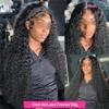 Water Wave Curly Laces Deep Wave Lace Full Hair Wigs For Women 200 Density 360#36inch view 4
