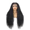 Synthetic Braid Lace Frontal Wigs Bohemian Braided Wig Ombre Twists Braided Wigs For Women 1B 32inch view 1