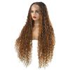Synthetic Braid Lace Frontal Wigs Bohemian Braided Wig Ombre Twists Braided Wigs For Women 1B 32inch view 4