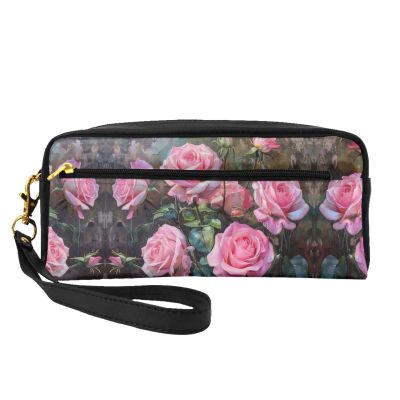 DRTGEDS Red Fresh Roses Cosmetic Bags For Womem,Travel Toiletry Bag Accessories Organizer Zipper Pouch Gift Idea