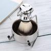 Faux Shaving Brush Set, Men Ideal Wet Shaving Set, Beard Brush with Stainless Steel Shaving Stand and Soap Bowl for Men Wet Close Shave, Men Ideal Wet Shaving Set view 3