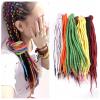 1bundle 10strands 90cm-120cm Long Nepal Felted Wool Synthetic Dreadlocks Braids Hair For Kids And Adult(Warm orange) view 3